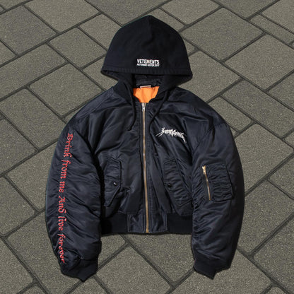 AW17 Vetements ‘Total Fucking Darkness’ Femme Bomber Jacket