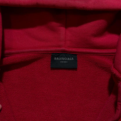 SS24 Balenciaga Red Tattoo Zip Up Hoodie