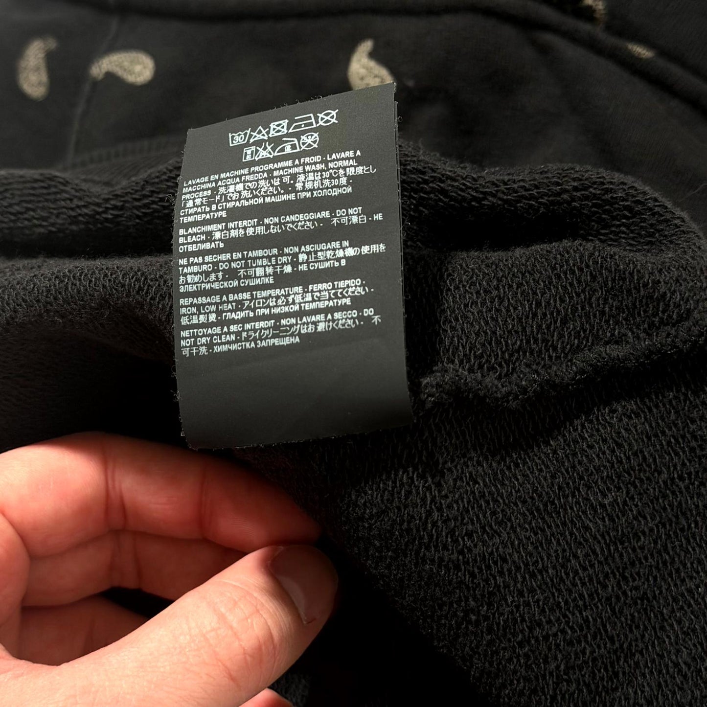 2018 Saint Laurent Paris ‘Paisley’ Hoodie