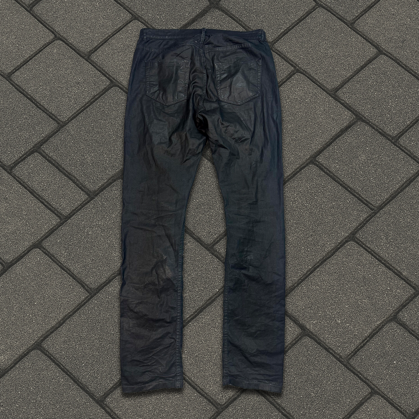 SS14 Rick Owens Waxed Torrence Cut Denim