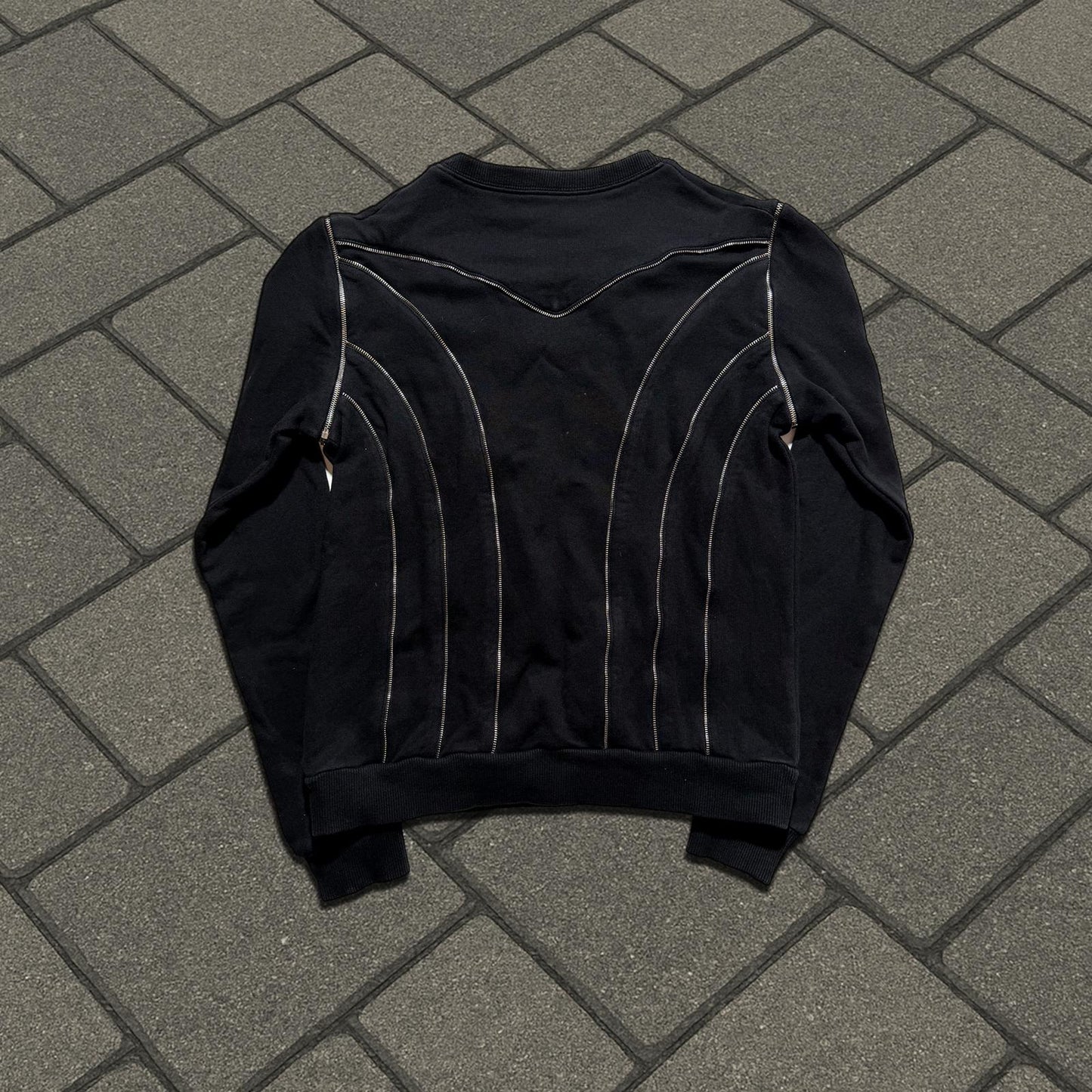 FW15 Saint Laurent Paris Zipper Crewneck