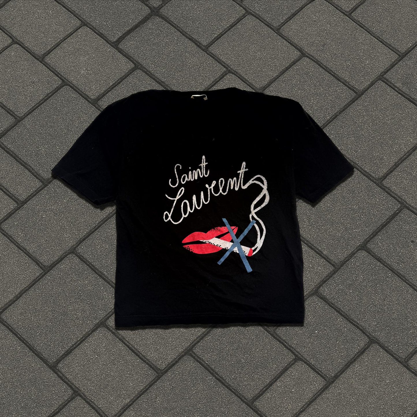 2017 Saint Laurent Paris No Smoking Tee