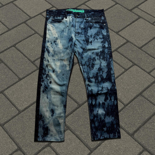 SS10 Raf Simons Sterling Ruby Blue Bleached Denim