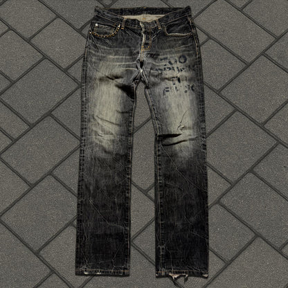 Hysteric Glamour Black Too Drunk To Fuck Denim