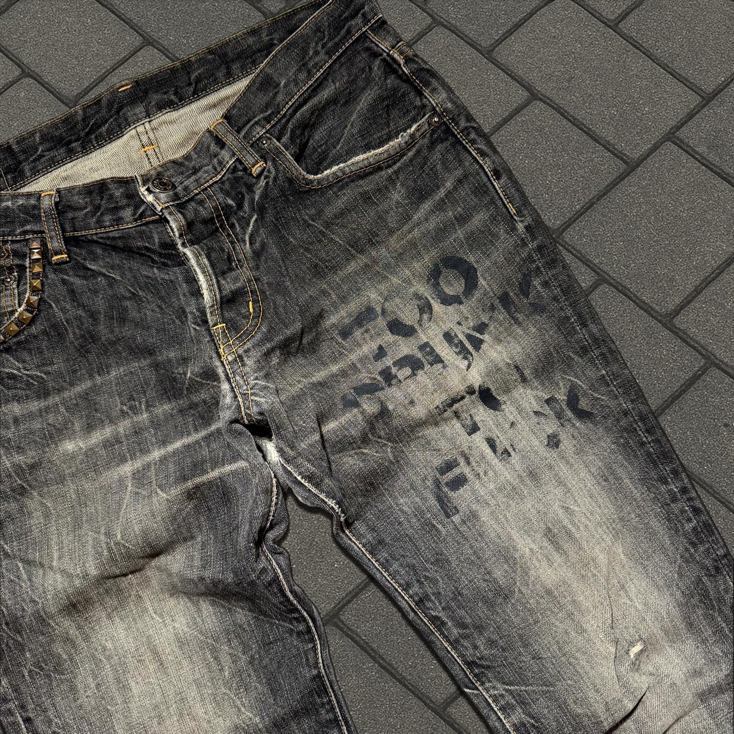 Hysteric Glamour Black Too Drunk To Fuck Denim