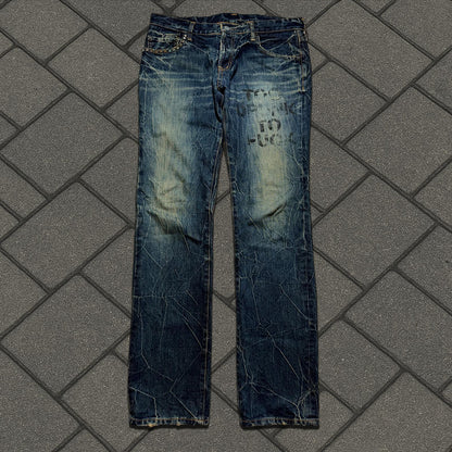 Hysteric Glamour Blue Too Drunk To Fuck Denim