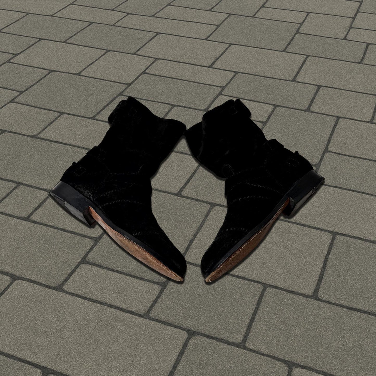 FW12 Balmain Suede Engineer Boots