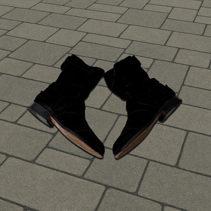 FW12 Balmain Suede Engineer Boots