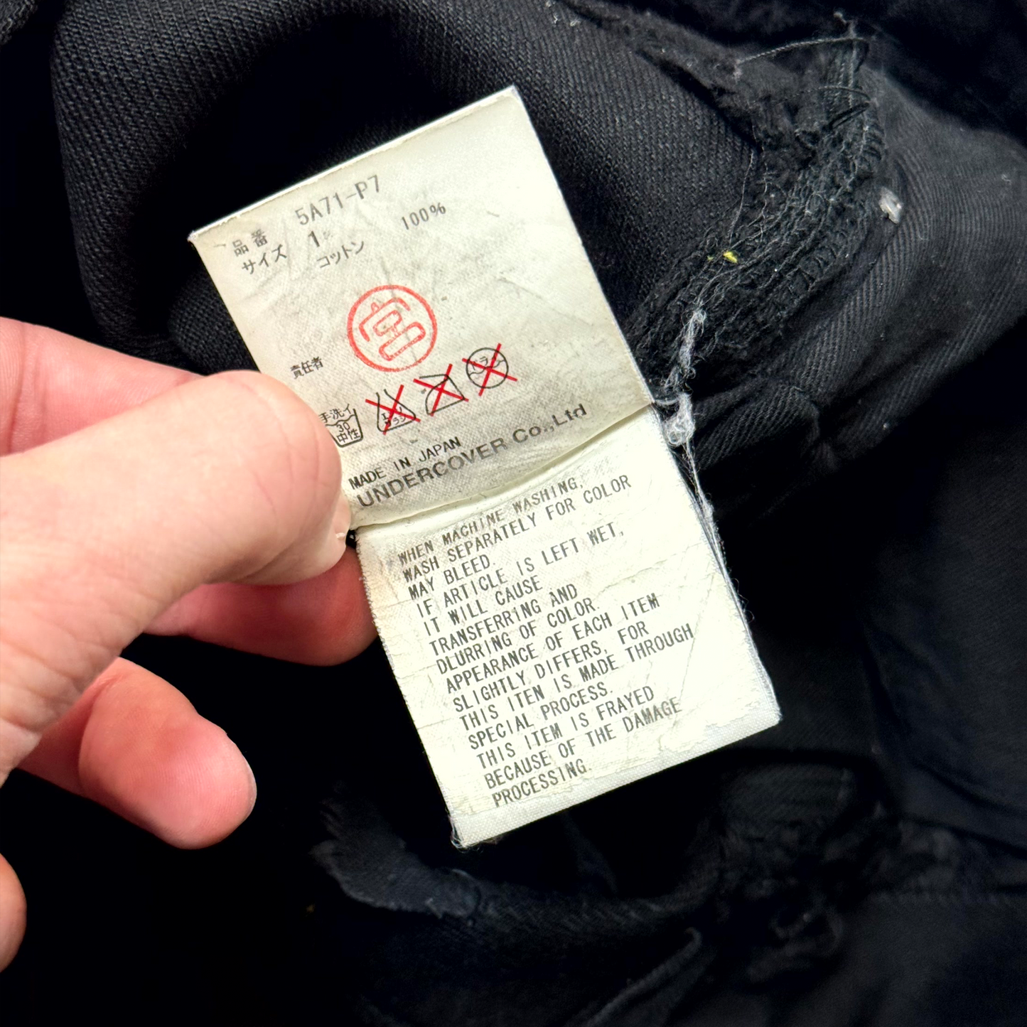 AW05 Undercover Black 85 Denim
