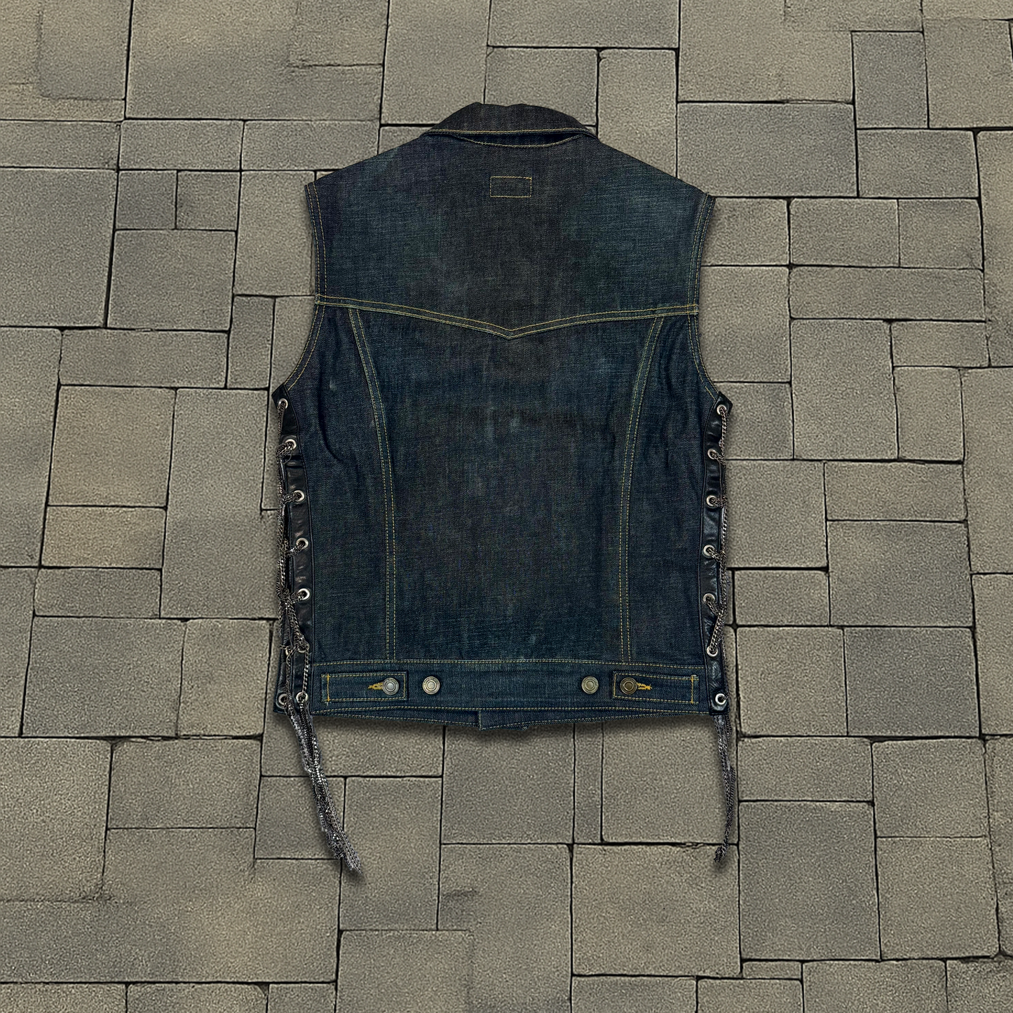 FW14 Saint Laurent Paris Sample Chain Denim Vest