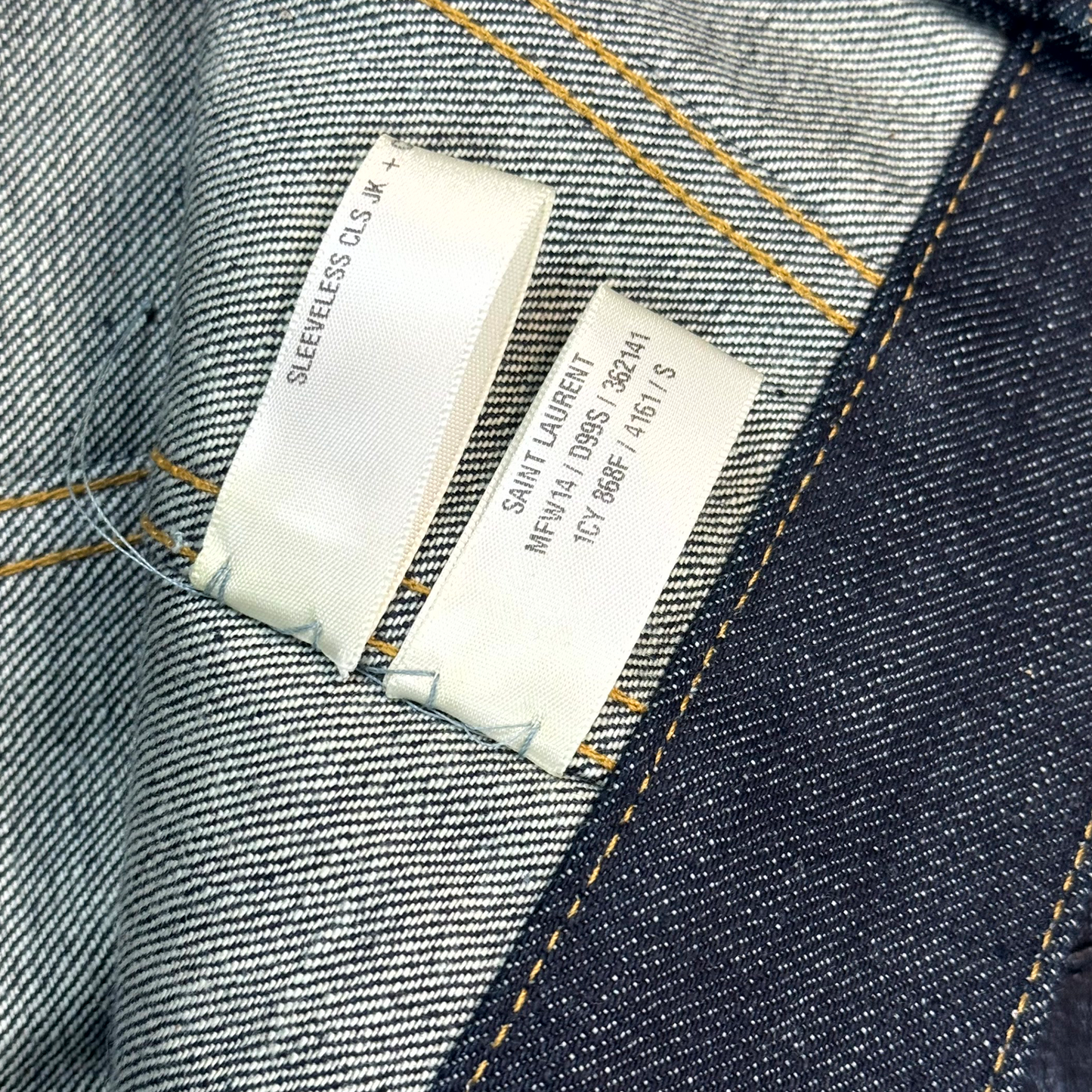FW14 Saint Laurent Paris Sample Chain Denim Vest