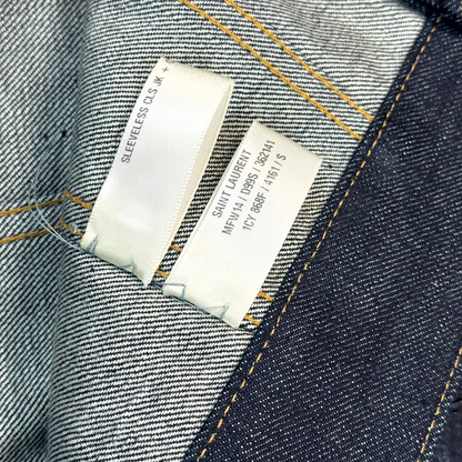 FW14 Saint Laurent Paris Sample Chain Denim Vest