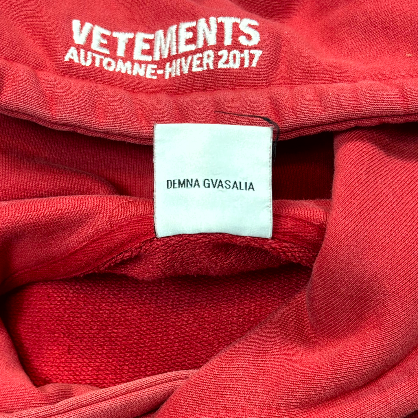 AW16 Vetements Seoul Red Metal Hoodie