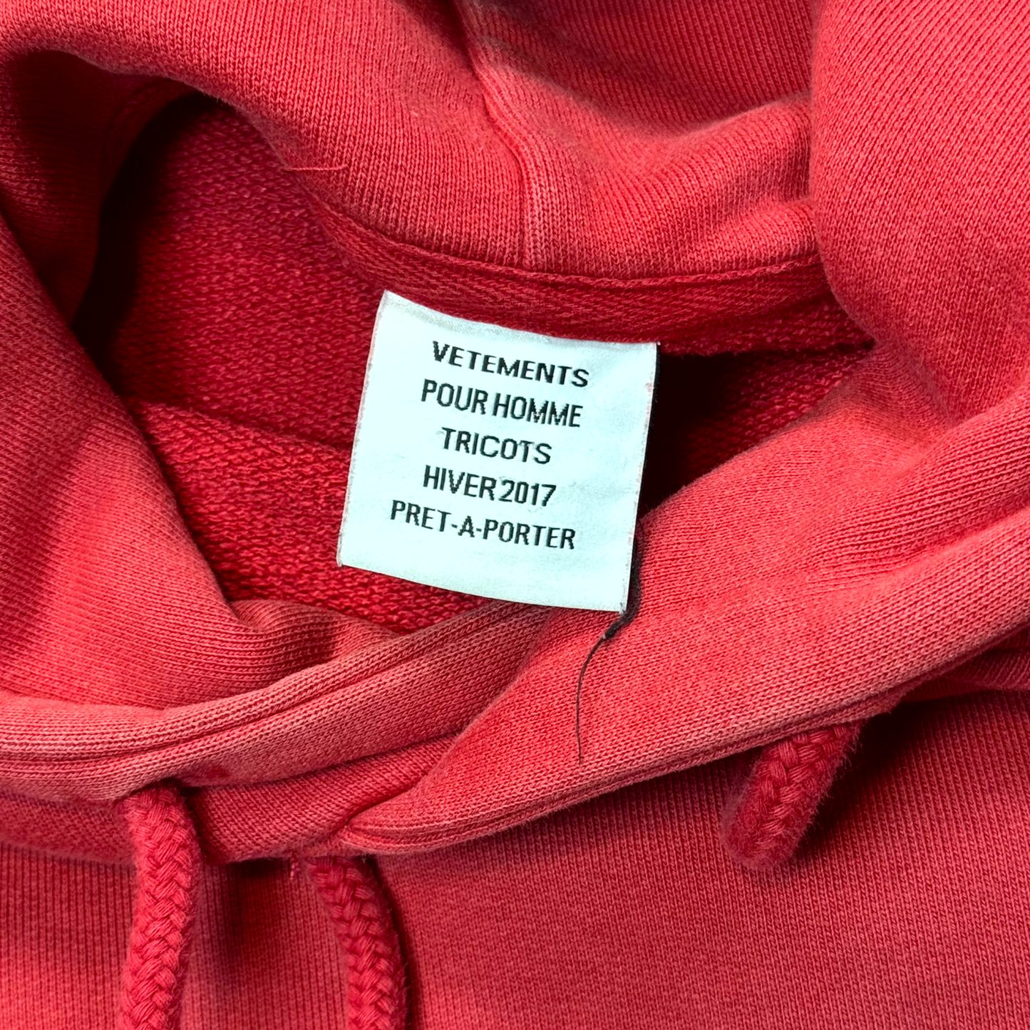AW16 Vetements Seoul Red Metal Hoodie