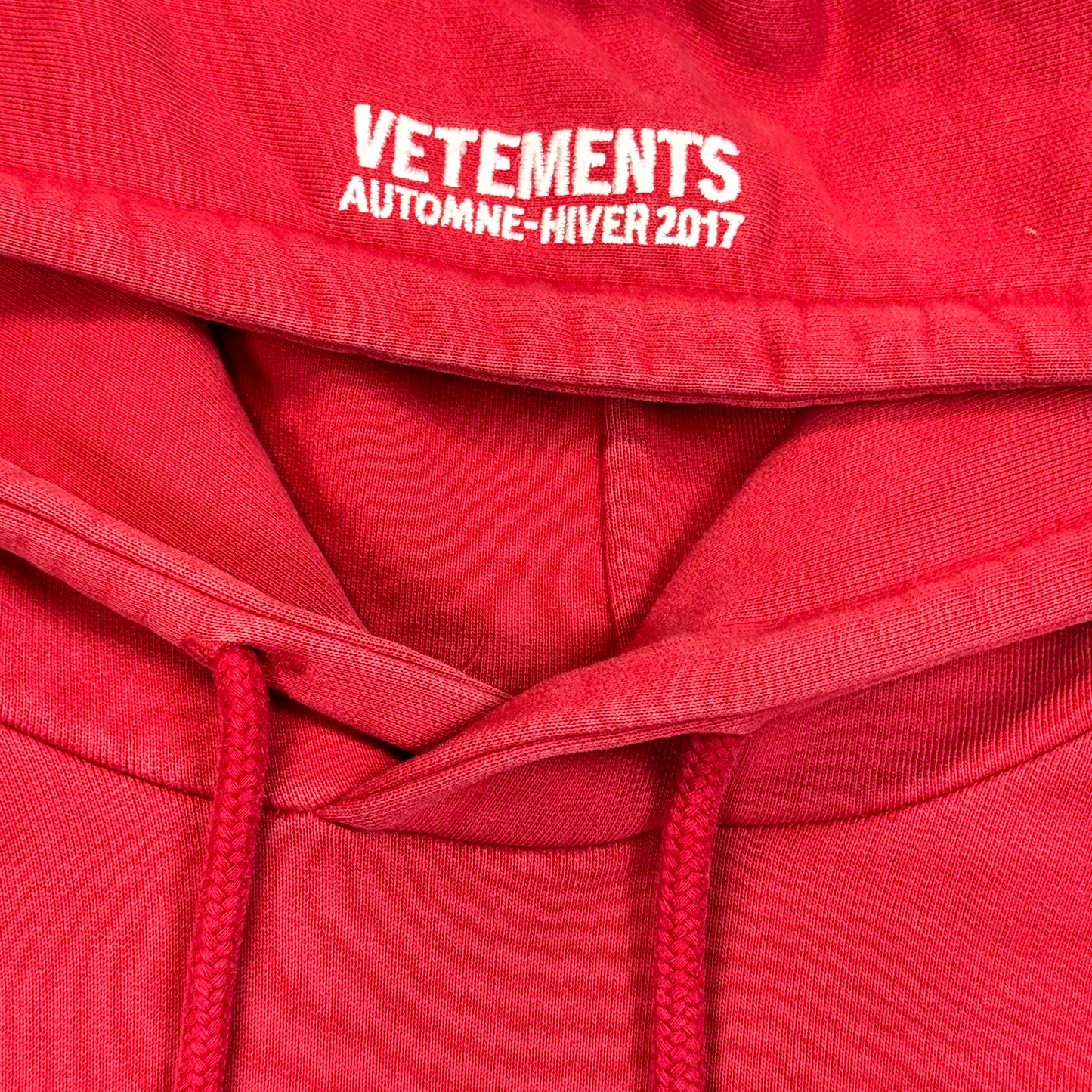 AW16 Vetements Seoul Red Metal Hoodie