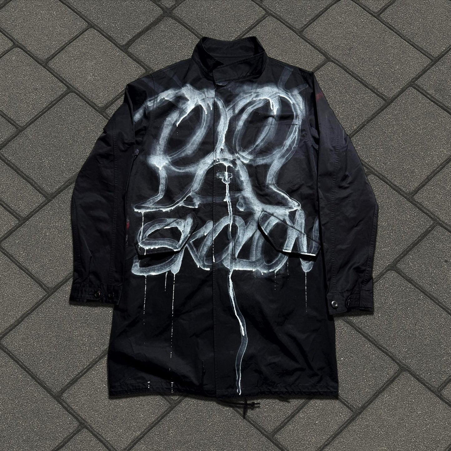 Vlone Skoloct Hand Painted Trenchcoat