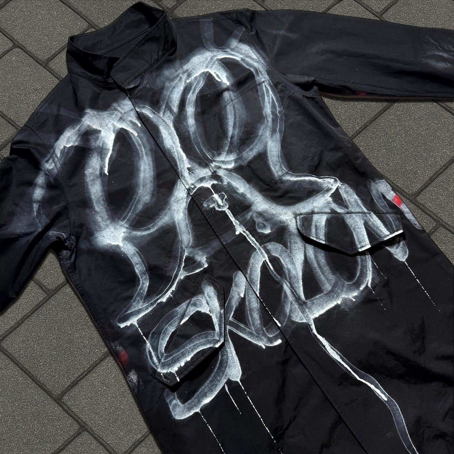 Vlone Skoloct Hand Painted Trenchcoat