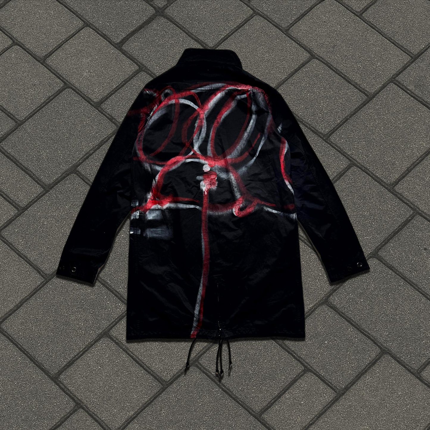 Vlone Skoloct Hand Painted Trenchcoat