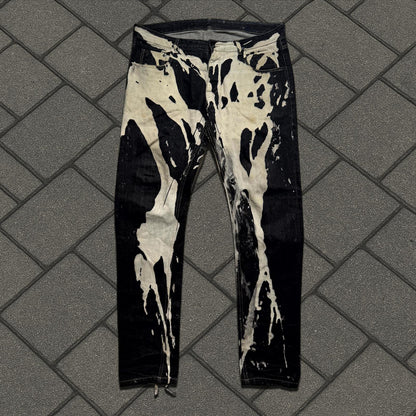 FW16 Rick Owens Bleach Vomit Denim