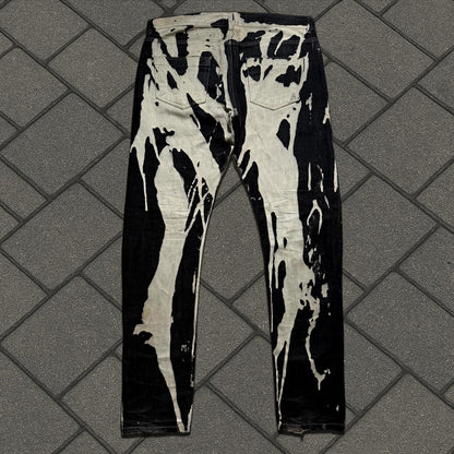 FW16 Rick Owens Bleach Vomit Denim
