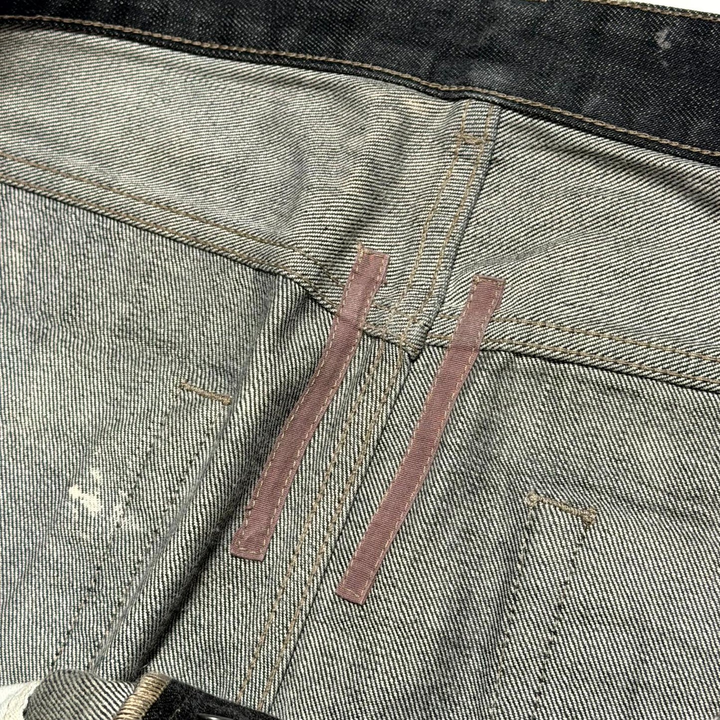 FW16 Rick Owens Bleach Vomit Denim