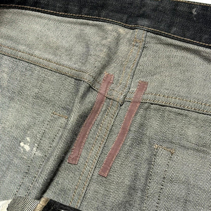 FW16 Rick Owens Bleach Vomit Denim