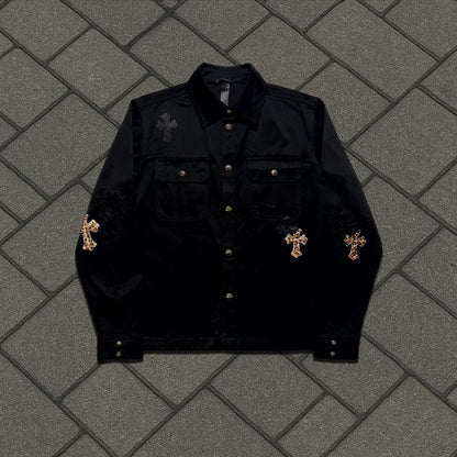 Chrome Hearts Work Dog Leopard Cross Jacket