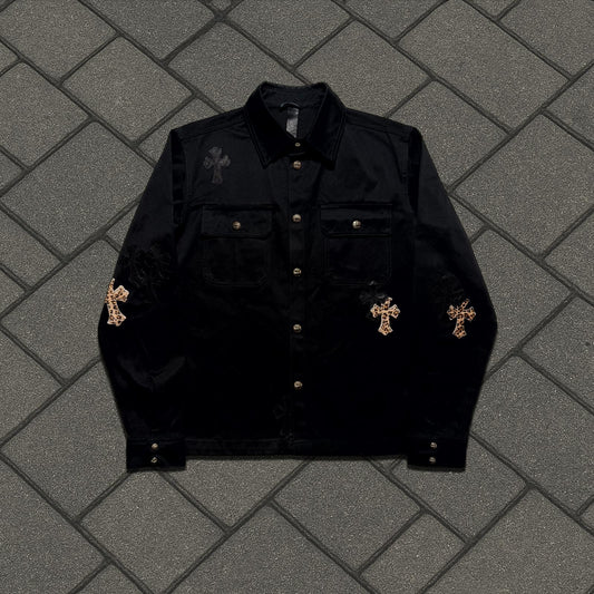 Chrome Hearts Work Dog Leopard Cross Jacket