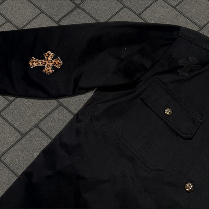 Chrome Hearts Work Dog Leopard Cross Jacket
