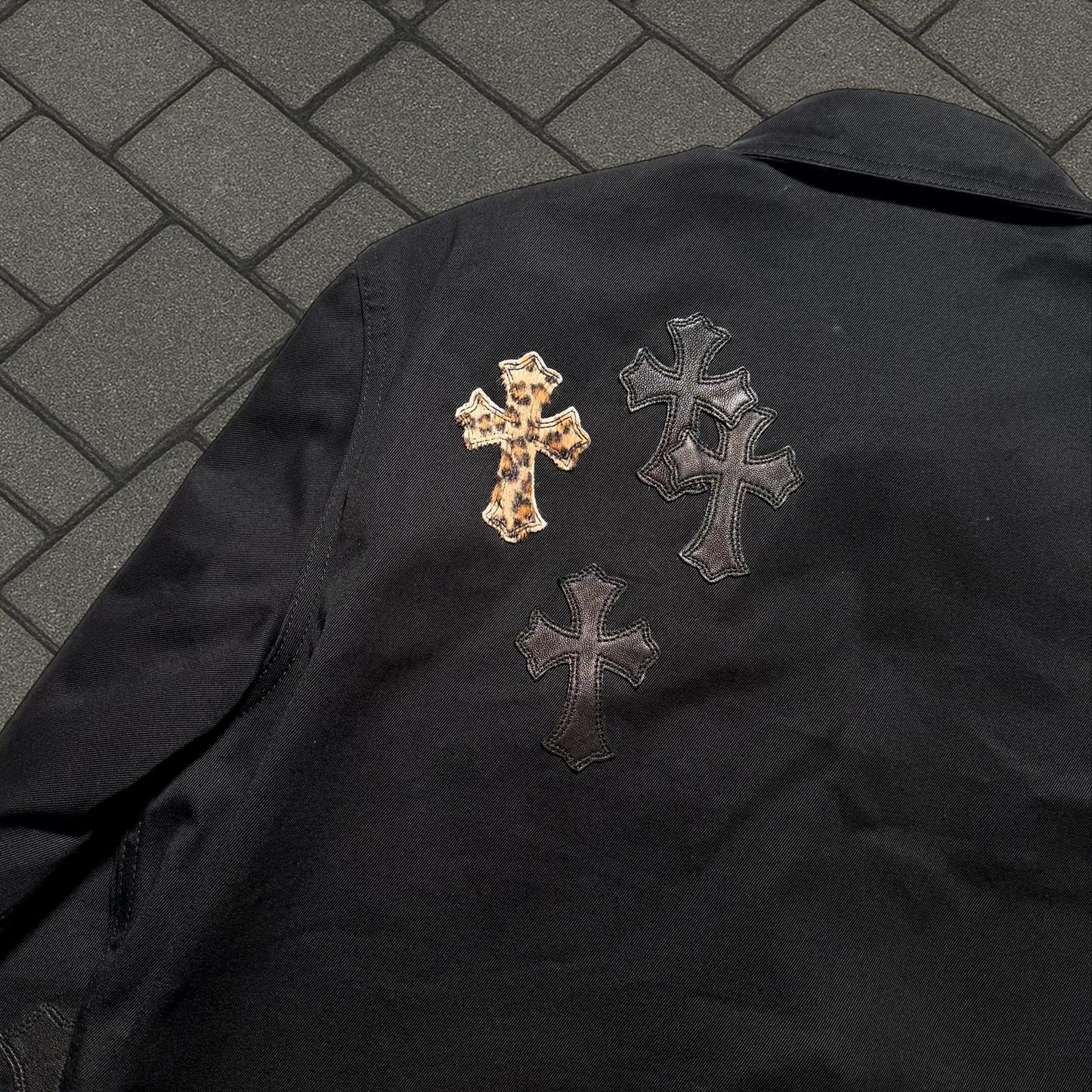Chrome Hearts Work Dog Leopard Cross Jacket