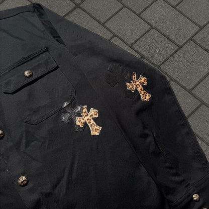 Chrome Hearts Work Dog Leopard Cross Jacket