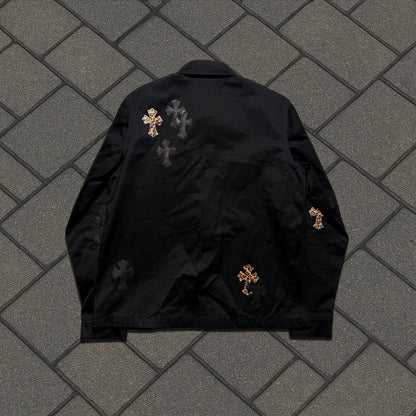 Chrome Hearts Work Dog Leopard Cross Jacket