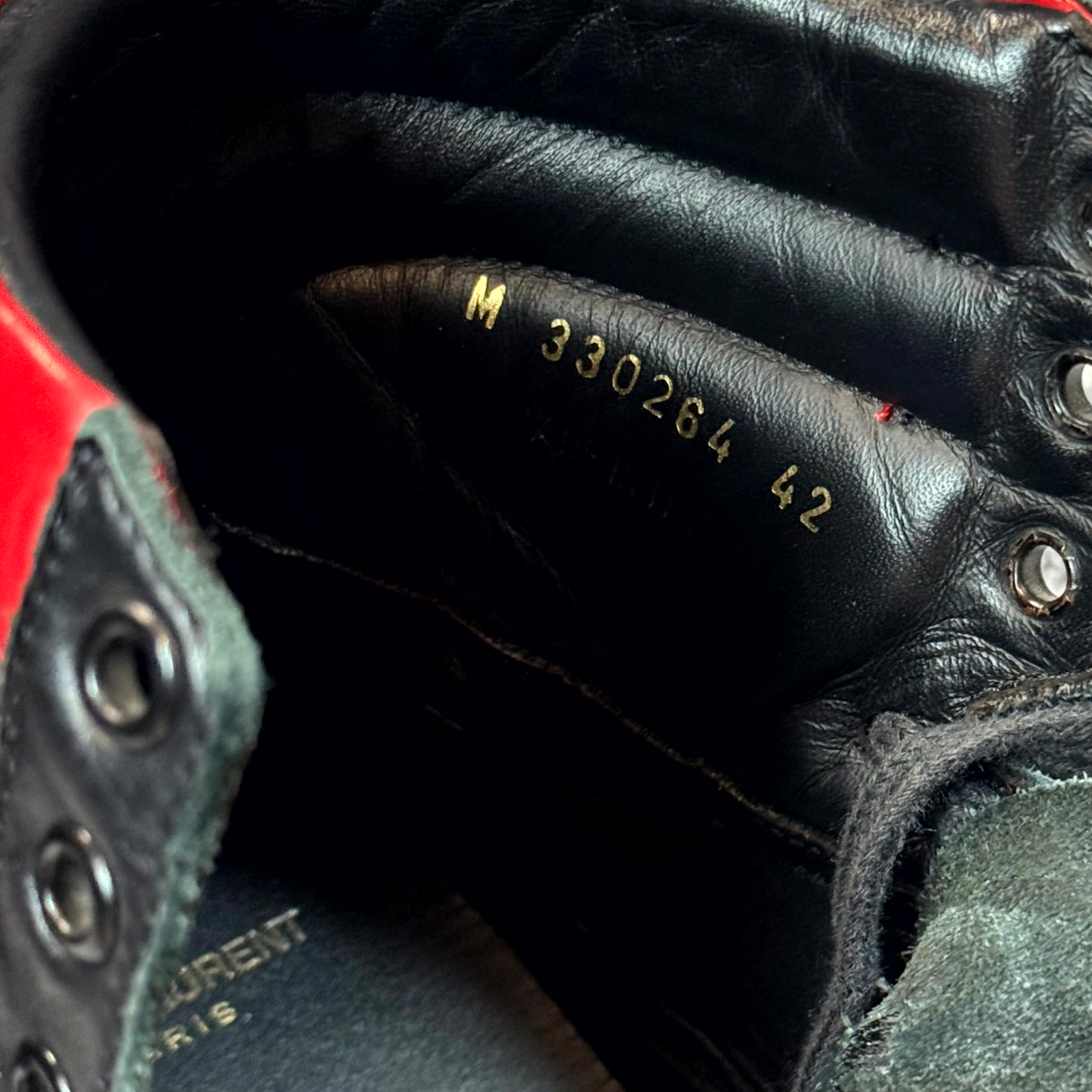 Saint Laurent Paris SL/02H Bred Hi-Top Sneaker